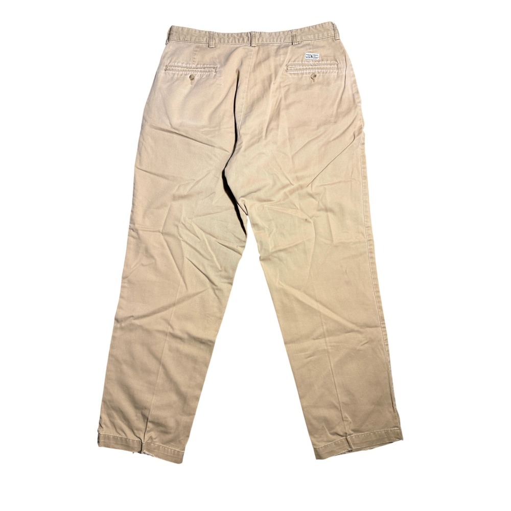 Ralph Lauren Polo Chino Pants Mens 32x29 Khaki Tan Straight Leg Cotton Twill